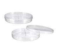 PATIKIL 2 Pack 90mm/3.5 Inch Plastic Petri Dishes with Lids, 3 Compartments Culture Dish Tissue Culture Plate for Lab Science Experiments, Clear