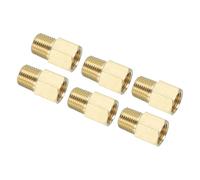 PATIKIL 2 Pack Brass Pipe Fitting Hex Bushing, 1/8" NPT Female to 1/8" NPT Male Reducer Adapter Pipe Extension Fittings for Tub Spout Shower, Golden