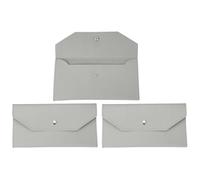 PATIKIL 2 Pack Cash Envelope Wallet, Budget Cash Holder Reusable Money Bag Pouch Leather Money Organizer Pouch for Men Women Receipt Check Bill Travel Graduation Holidays, Light Grey