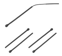 PATIKIL 2 Pairs Eye Glass Replacement Temples, Silicone Anti-Slip Eyeglass End Tips Glasses Retainers Fits 0.9-1.2mm for Round Thin Metal Eyeglass Sunglasses Temple, Style2 Black