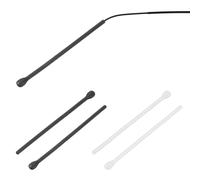 PATIKIL 2 Pairs Eye Glass Replacement Temples, Silicone Anti-Slip Eyeglass End Tips Glasses Retainers Fits 0.9-1.2mm for Round Thin Metal Eyeglass Sunglasses Temple, Style2 Black/White