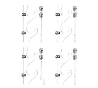 PATIKIL 2 Pairs Light Saber Stand Wall Display Acrylic Light Sword Holder Holder Baseball Bats Rack with Screws for Home Office, Transparent