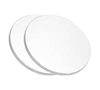 PATIKIL 2 Pcs 1060 Aluminum Sheets and Plates, Dia.80mm / 3.15mm Thick 1/6" (9 Gauge) Aluminum Metal Discs Stamping Blanks for Crafting Industry Metal Stamping, Silver Tone
