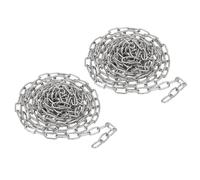 PATIKIL 2 Pcs 3.28FT x 1/3" x 0.08" 304 Stainless Steel Link Chain Link Proof Coil Chain