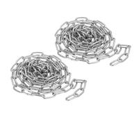 PATIKIL 2 Pcs 3.28FT x 2/3" x 0.16" 304 Stainless Steel Link Chain Link Proof Coil Chain