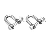 PATIKIL 2 Pcs 304 Stainless Steel D Ring Shackles, 1/2" (12mm) Marine Grade D Shape Clevis Screw Pin Shackle for Outdoor Boat Sailboat Chain Rigging Clasp, Silver