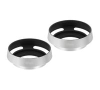 PATIKIL 2 Pcs 37mm Lens Hood, Universal Metal Hollow Curved Screw-in Vented Lens Hoods for Fujifilm for Pentax, Silver