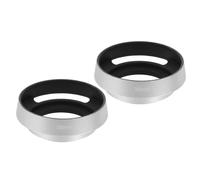 PATIKIL 2 Pcs 39mm Lens Hood, Universal Metal Hollow Curved Screw-in Vented Lens Hoods for Fujifilm for Nikon for Pentax, Silver