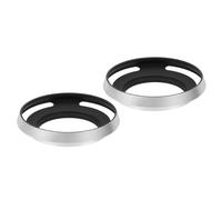 PATIKIL 2 Pcs 40.5mm Lens Hood, Universal Metal Thin Hollow Curved Screw-in Vented Lens Hoods for Fujifilm for Nikon for Pentax, Silver