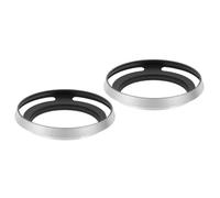 PATIKIL 2 Pcs 52mm Lens Hood, Universal Metal Thin Hollow Curved Screw-in Vented Lens Hoods for Fujifilm for Nikon for Pentax, Silver