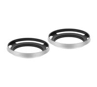 PATIKIL 2 Pcs 55mm Lens Hood, Universal Metal Thin Hollow Curved Screw-in Vented Lens Hoods for Fujifilm for Pentax, Silver
