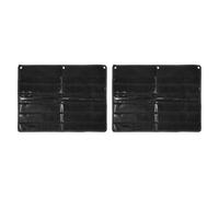 PATIKIL 2 Pcs 5CMx10CM Index Card Holder Sleeve, 36 Card Slots Organizer Sleeve, PVC Clear Organizer Hanging Wall Pocket Chart for Office Classroom Library Home Organization, Black