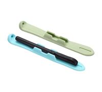 PATIKIL 2 Pcs 6.9'' Silicone Pencil Holder with Strong Adhesive Slim Grip Sleeve for stylus 1st 2nd Generation Air Pro Mini Tablets, Blue/Green