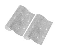 PATIKIL 2 Pcs Bling Crystal Rhinestone Sheet, 9.4"x7.9" Self Adhesive Rhinestone Gem Stickers for DIY Crafts Gifts Phone Car Decorations, Silver