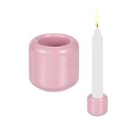 PATIKIL 2 Pcs Chime Candle Holder, 1.8cm ID Ceramic Mini Candle Holder for Meditation Spell Supplies Table Centerpieces Home Decoration, Pink