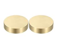 PATIKIL 2 Pcs Chinese Calligraphy Paper Weight, 60mm Round Brass Paperweight Holding Paper Flat for Painting Writing Ink Drawing Desktop Home Office Decoration, Gold Tone