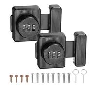 PATIKIL 2 PCS Combination Cabinet Lock, 2 Inch 3-Digit Keyless Metal Drawer Locks with for Kitchen Cabinet Closet Cupboard Locker Wooden Door,Black
