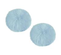 PATIKIL 2 Pcs Cute Rabbit Tail Plush Brooch for Women Men, Lake Blue | Fluffy Bunny Tail Lapel Pins, Pom Poms Ball Brooch Pins for Dress Shoe Shawls Hats Costume Party Decorative Accessories
