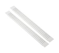 PATIKIL 2 Pcs Door Air Vent Cover, 400mm x 36mm Aluminum Rectangle Grille Ventilation Cover Toe Kick Vent Guard for Cabinet Wardrobe Ceiling Door Wall Floor Garage Furniture, White