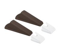 PATIKIL 2 Pcs Door Stoppers, Door Stop Doorstop Rubber Door Stopper Wedge Large Door Wedge Sturdy with Storage Box for Bottom of Door Floor Inside, Brown