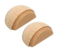 PATIKIL 2 Pcs Door Stoppers, Door Stop Doorstop Wooden Door Stopper Wedge Door Wedge Self Adhesive Doorstop Sturdy Semicircle for Bottom of Door Floor Inside
