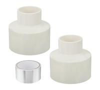 PATIKIL 2 Pcs Duct Reducter, 100-50mm PVC Air Ducting Adapter Ducting Reducer Increaser Cone for Bathroom Kitchen Inline Ventilation Systems, White