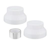 PATIKIL 2 Pcs Duct Reducter, 200-150mm PVC Air Ducting Adapter Ducting Reducer Increaser Cone for Bathroom Kitchen Inline Ventilation Systems, White