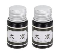 PATIKIL 2 Pcs Fountain Pen Ink Dark Brown, 5ml Calligraphy Dip Pen Bottled Ink with Gold Glitter Non-Carbon, Smooth Flow Color Dip Drawing Set for Writing, Painting, Journaling