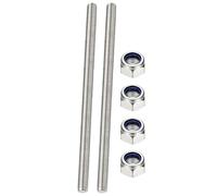 PATIKIL 2 Pcs Fully Threaded Rod, M12 x 200mm 304 Stainless Steel Right Hand Long Thread Bar Studs with Nuts for Pipes Clamps Hangers U-Bolts