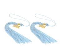 PATIKIL 2 Pcs Graduation Tassel with 2024 Gold Charm, Graduation Cap Tassel 2024 Year Graduation Tassels for Graduation Party Ceremonies Souvenir, Sky blue