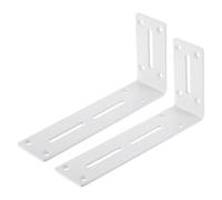 PATIKIL 2 Pcs L Brackets for Wood, 180mm x 90mm 90 Degree L Shaped Brackets Corner Braces Cold Rolled Steel Right Angle Mounts with Screws for Wood Shelves Furniture, Matte White