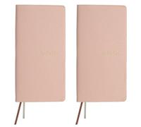 PATIKIL 2 Pcs Leather to Do List Notepads, 160 Pages 6.5 x 3.2" Leather Daily Planners to Do List Notebook for Business Personal Daily Plans Schedule Planner Office Supplies, Pink