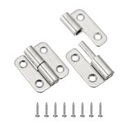 PATIKIL 2 Pcs Lift Off Hinge, 1.5" Detachable Lift Off Hinges Left Handed Slip Joint Flag Hinge 304 Stainless Steel Butt Door Hinge for Door Cabinet Equipment