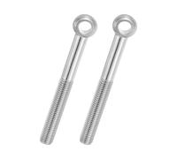 PATIKIL 2 Pcs M12x110mm Shoulder Swing Lifting Eye Bolt, 304 Stainless Steel Metric Half Tooth Thread Fisheye Eye Slip Hole Screw Rigging Bolt Metal Fasteners Screws, Silver Tone
