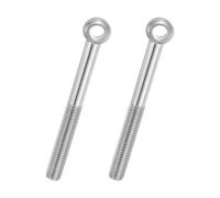 PATIKIL 2 Pcs M12x120mm Shoulder Swing Lifting Eye Bolt, 304 Stainless Steel Metric Half Tooth Thread Fisheye Eye Slip Hole Screw Rigging Bolt Metal Fasteners Screws, Silver Tone