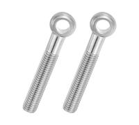 PATIKIL 2 Pcs M12x80mm Shoulder Swing Lifting Eye Bolt, 304 Stainless Steel Metric Half Tooth Thread Fisheye Eye Slip Hole Screw Rigging Bolt Metal Fasteners Screws, Silver Tone
