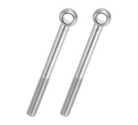 PATIKIL 2 Pcs M14x150mm Shoulder Swing Lifting Eye Bolt, 304 Stainless Steel Metric Half Tooth Thread Fisheye Eye Slip Hole Screw Rigging Bolt Metal Fasteners Screws, Silver Tone