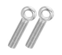 PATIKIL 2 Pcs M14x65mm Shoulder Swing Lifting Eye Bolt, 304 Stainless Steel Metric Full Thread Fisheye Eye Slip Hole Screw Rigging Bolt Metal Fasteners Screws, Silver Tone
