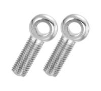 PATIKIL 2 Pcs M16x50mm Shoulder Swing Lifting Eye Bolt, 304 Stainless Steel Metric Full Thread Fisheye Eye Slip Hole Screw Rigging Bolt Metal Fasteners Screws, Silver Tone