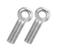 PATIKIL 2 Pcs M16x60mm Shoulder Swing Lifting Eye Bolt, 304 Stainless Steel Metric Full Thread Fisheye Eye Slip Hole Screw Rigging Bolt Metal Fasteners Screws, Silver Tone