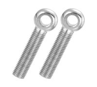 PATIKIL 2 Pcs M16x80mm Shoulder Swing Lifting Eye Bolt, 304 Stainless Steel Metric Full Thread Fisheye Eye Slip Hole Screw Rigging Bolt Metal Fasteners Screws, Silver Tone