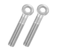 PATIKIL 2 Pcs M16x90mm Shoulder Swing Lifting Eye Bolt, 304 Stainless Steel Metric Half Tooth Thread Fisheye Eye Slip Hole Screw Rigging Bolt Metal Fasteners Screws, Silver Tone