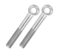 PATIKIL 2 Pcs M18x120mm Shoulder Swing Lifting Eye Bolt, 304 Stainless Steel Metric Half Tooth Thread Fisheye Eye Slip Hole Screw Rigging Bolt Metal Fasteners Screws, Silver Tone