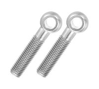 PATIKIL 2 Pcs M18x85mm Shoulder Swing Lifting Eye Bolt, 304 Stainless Steel Metric Half Tooth Thread Fisheye Eye Slip Hole Screw Rigging Bolt Metal Fasteners Screws, Silver Tone