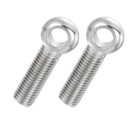 PATIKIL 2 Pcs M20x70mm Shoulder Swing Lifting Eye Bolt, 304 Stainless Steel Metric Full Thread Fisheye Eye Slip Hole Screw Rigging Bolt Metal Fasteners Screws, Silver Tone