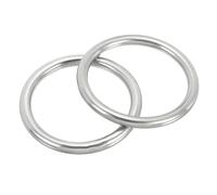 PATIKIL 2 Pcs Metal Rings 4.7 Inch 316 Stainless Steel Rings Marine Grade Multi-Purpose O Rings Welded Round Rings for Macrame, DIY Craft, Hardware, Belt, Dog Leash, 10x120mm