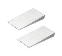 PATIKIL 2 Pcs Metal Wedge, 7.9x4x0.6 Inch Carbon Steel Wedge Shims Triangle Flange Beveled Washers Strong Durable for Pipe Fitting Welding Tool Factory Lathe Machine Tool, Silver Tone
