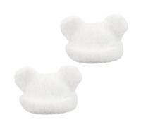 PATIKIL 2 Pcs Mini Knit Hats for Dolls, White Yarn Doll Caps Bear Ear for Craft Plush Winter Decor Snowman Hair Accessories DIY Christmas Ornaments