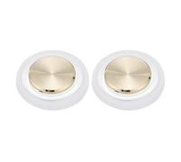 PATIKIL 2 Pcs Mobile Phone Game Joystick, Spiral Game Control Touch Screen Joystick with Storage Box for Mobile Tablet Smart Phone, Gold/White