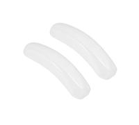 PATIKIL 2 Pcs Natural Stone, 36 x 10 mm Natural Curved Clear Quartz Stone Crystal Handmade Jade Flat Beads for DIY Crafting, White Crystal
